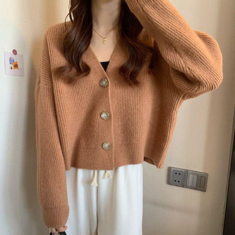 Product Introduction of Áo Cardigan Len, Cổ Chữ V, Dáng Rộng Rãi Và Phong Cách Lười Biếng, Dài Tay, Áo Len Mùa Thu, Áo Khoác Nữ, Hàng Mới Về Thu Đông 2024 Top Women 4