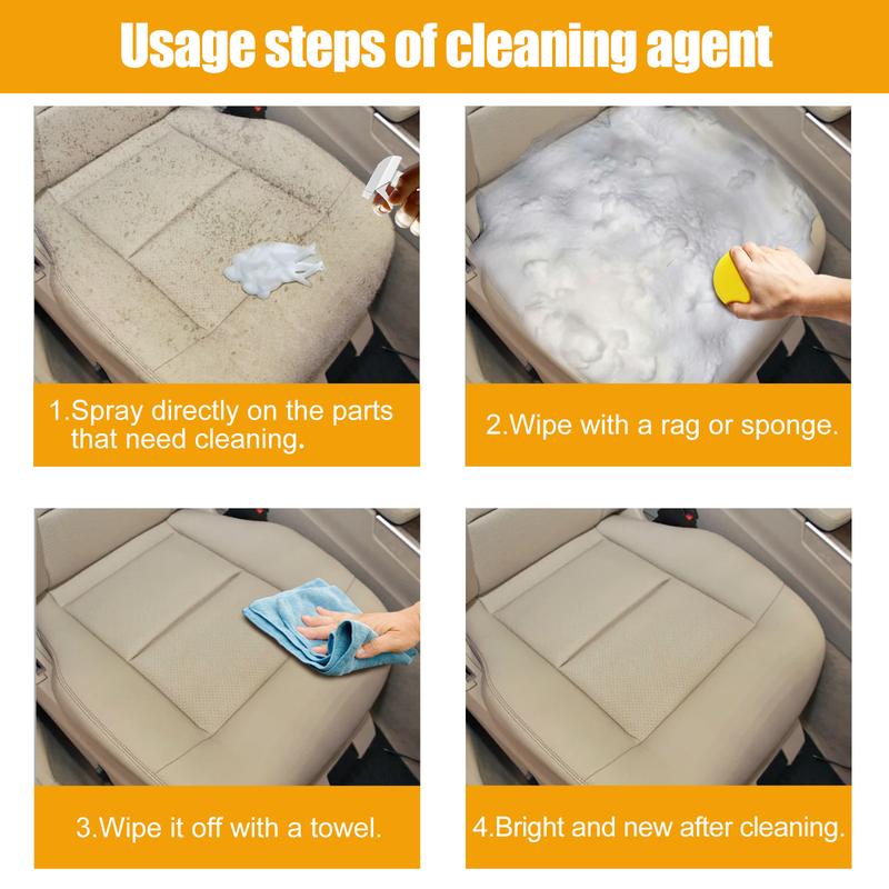 Product Introduction of Multi-function Foam Cleaner Car Interior decontamination Cleaning foam cleaner for leather seats Household car  shampoo 9