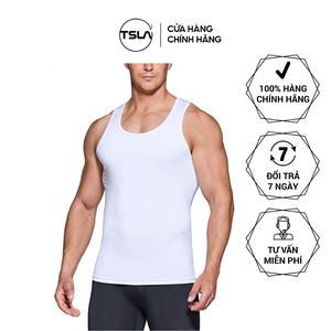 Áo ba lỗ thể thao TSLA form ôm chất vải co giãn 4 chiều chơi thể thao bóng rổ chạy bộ chống tia UV TSH1017