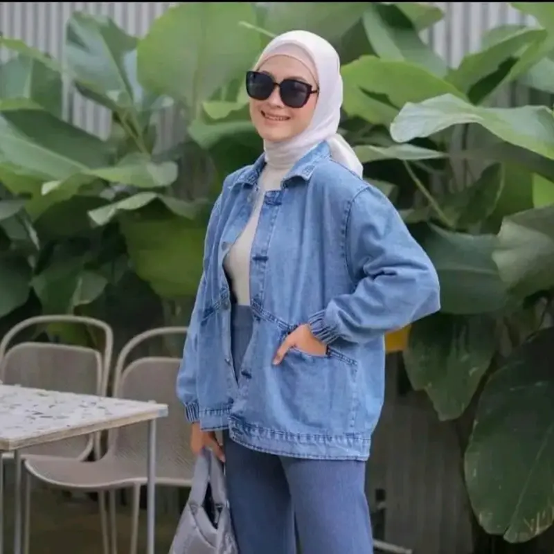 JAKET DENIM JEANS OVERSIZE VINTAGE WANITA JACKET JINS OVERSIZED KEKINIAN JAKET 2