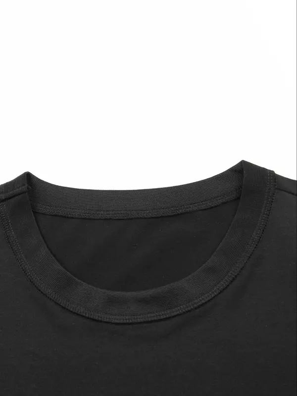 Men's Letter Print Round Neck Tee, Regular Fit Casual Short Sleeve Crew Neck T-shirt for Summer, Men's Top for Daily Wear, Tropical 2
