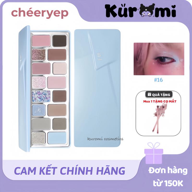 Cheeryep Qianyan Bảng Phấn Mắt Cheeryep QianYan16 Ô Phù Hợp Nhiều Phong Cách Trang Điểm Lên Màu Chuẩn Phấn Mịn
