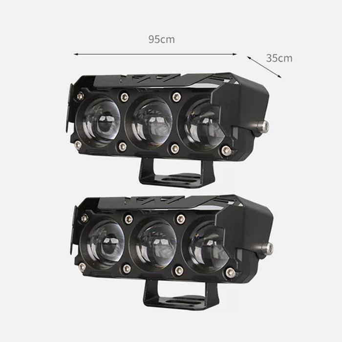 Trợ Sáng Bi Cầu S25, 1 Đèn Tích Hợp 2 Bi Cầu, Cos Vàng Pha Trắng, Phá Sương Mù, Lắp Ô Tô Xe Máy Xe Tải ----1pcs/2pcs 6