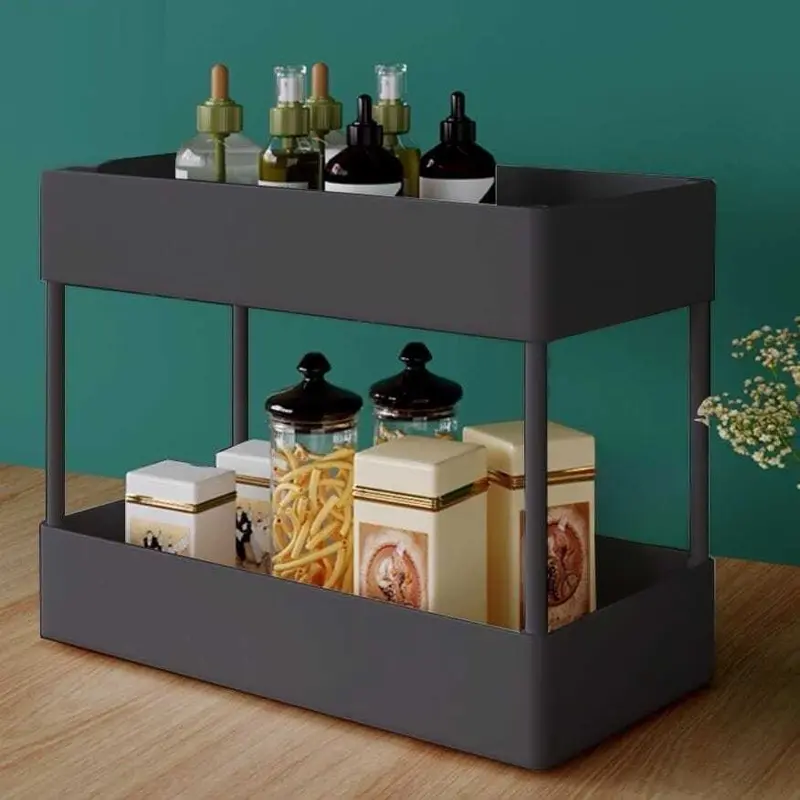 Rak Dapur 4 Susun Rak Troli Serbaguna Rak Persegi 3