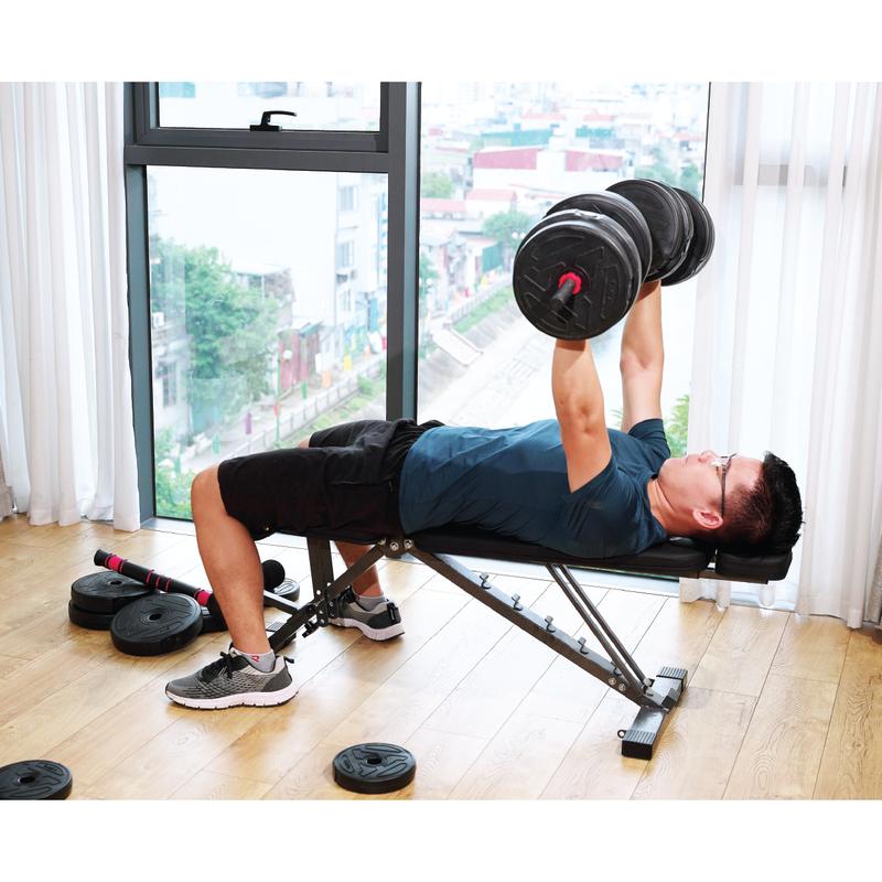 Bộ tạ đa năng tập GYM tại nhà 30kg lắp đặt linh hoạt, tiện lợi 3