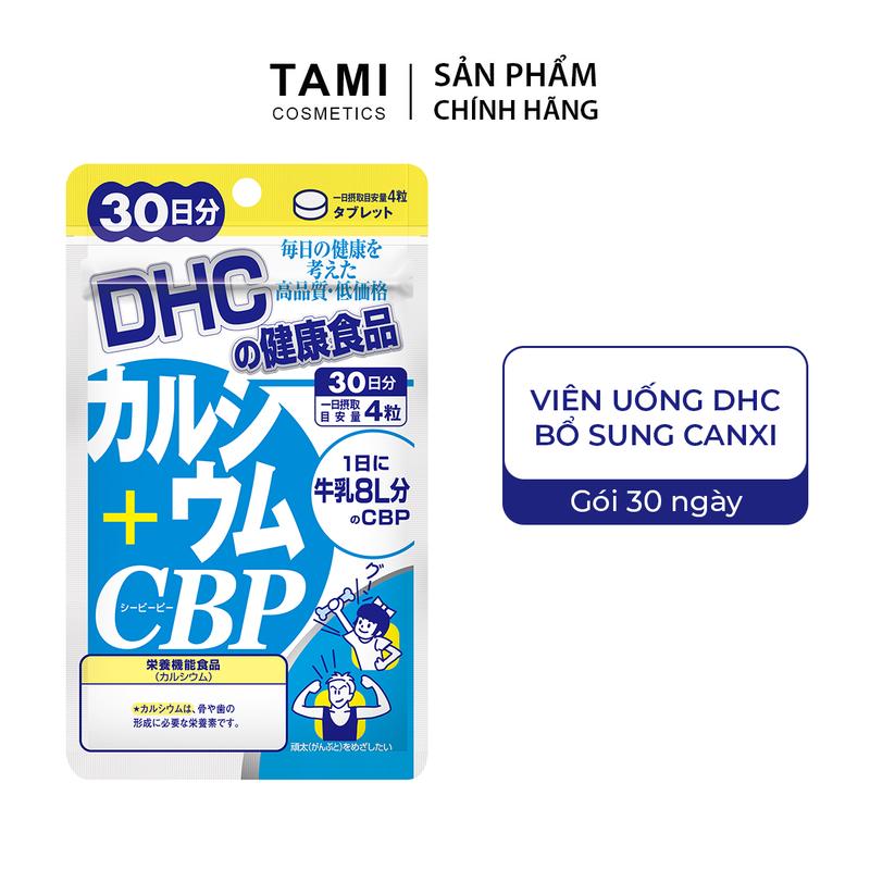 Viên uống bổ sung khoáng chất canxi DHC Nhật Bản Calcium + CBP gói 30 ngày