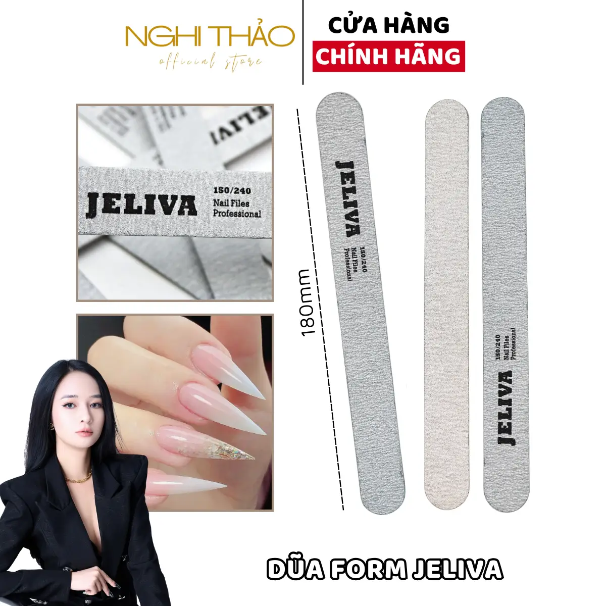 Dũa Móng Tay Tạo Form Jeliva Nghi Thảo