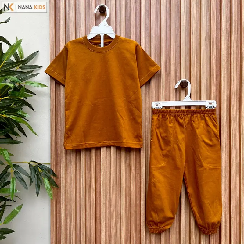 Setelan Baju Anak 1-7 Tahun Lengan Pendek Celana Panjang 2