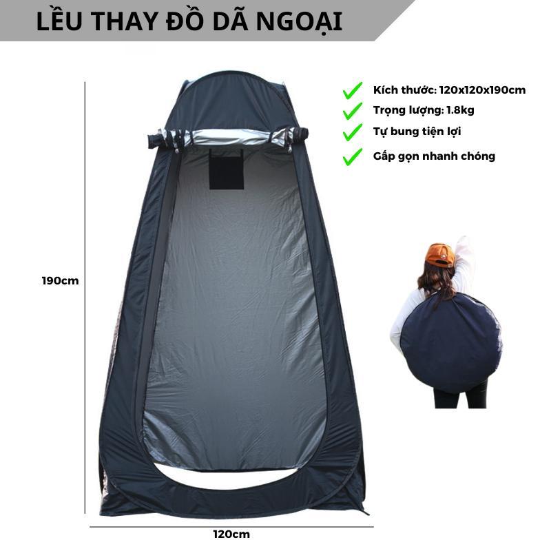 Lều thay đồ cắm trại tự bung, lều vệ sinh dã ngoại kín đáo bền đẹp dùng cho du…