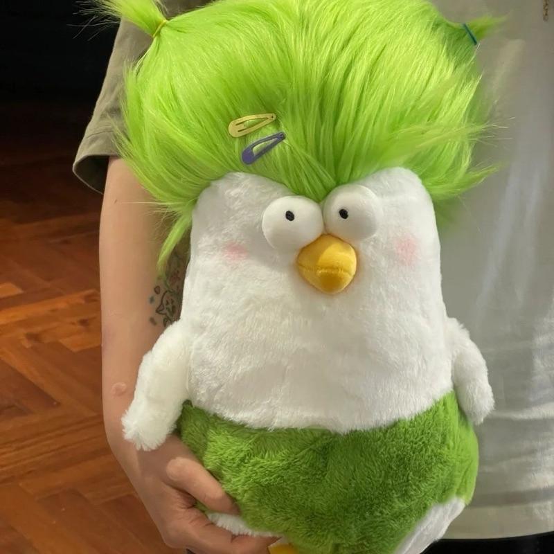 Gấu bông gà tóc dài vô tri nhiều màu đáng yêu 50cm, gà nhồi bông tóc dài