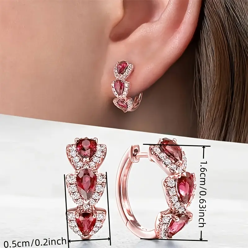 Sapphire Water Drop Earrings, Luxury Anniversary Jewelry Gift 3