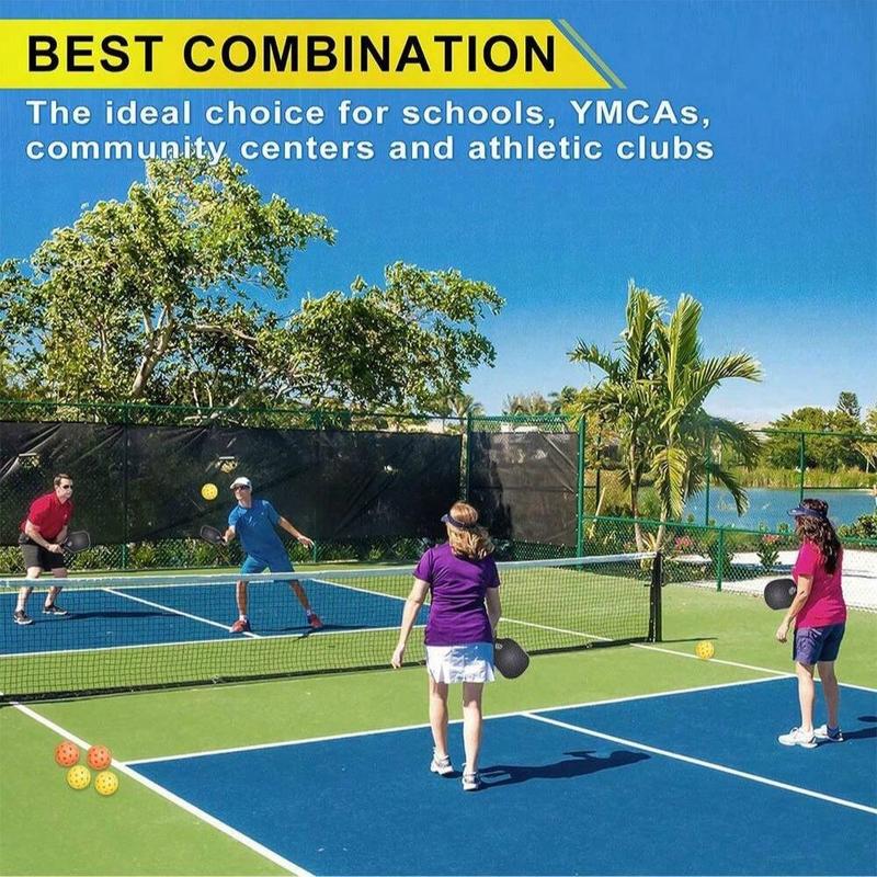 Product Introduction of Pickleball Set, 2 Counts Pickleball Racket & 4 Counts Pickleball & 1 Count Storage Bag, Professional Pickleball Equipment for Men & Women 4