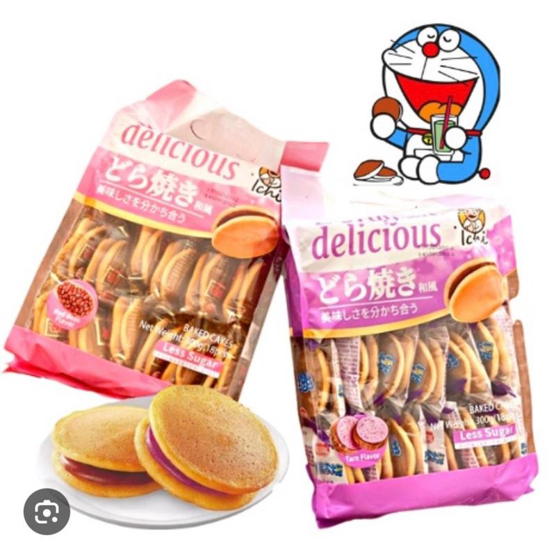 BÁNH RÁN DORAEMON DORAYAKI ICHI 300G NHÂN ĐẬU ĐỎ/ KHOAI MÔN/ BÁNH RÁN DOREMON lương  khô