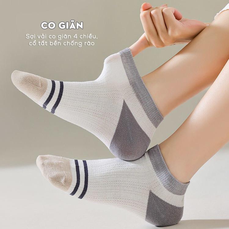 Tất cổ ngắn nữ họa tiết thêu dễ thương,vớ cổ ngắn đáng yêu dễ phối đồ - Cherry Shop 2
