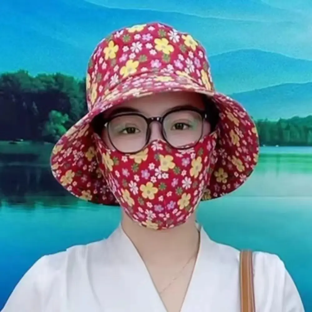 Mũ hái trà, vành rộng, chống tia cực tím, bảo vệ cổ, thích hợp cho công việc nông nghiệp, khăn choàng, mũ chống nắng, bán chạy, tất cả các mùa