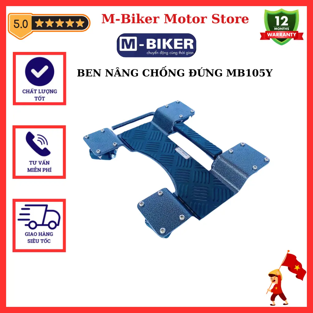 Ben nâng di chuyển xe máy MB105Y dùng cho các xe SH150, Vespa, các xe tay ga nhỏ chính hãng MBiker