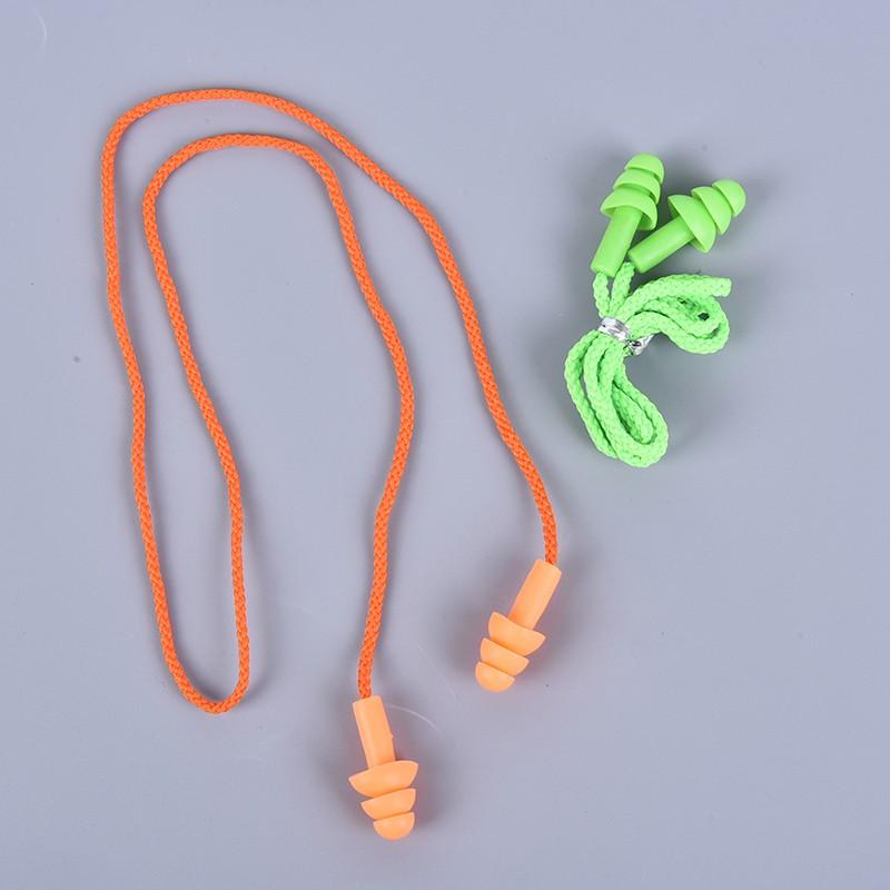 Ear Plug With Rope Silicone Ear Plugs Sleep Earplugs Noise Reduction Swimming Earplugs ...
