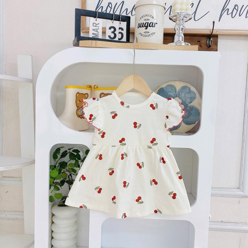 [CAMCAM] Váy Babydoll cánh tiên cho bé gái chất cotton mềm mại hoạ tiết xinh xắn
