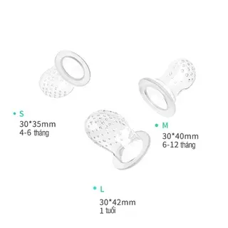 Túi nhai ăn dặm cho bé Misuta silicon cao cấp, không BPA, gồm 3 đầu nhai mềm mại bảo vệ nướu an toàn 1