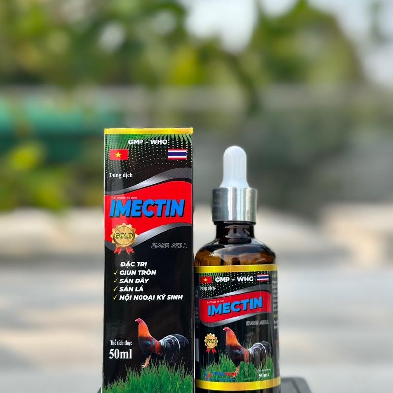 Tẩy giun gà đá IMECTIN dạng nước 50ml - Nhỏ miệng hoặc pha nước an toàn đường ruột