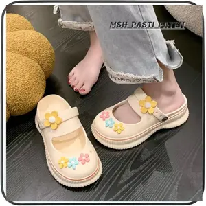 Sendal Clog Wanita Anti Slipp Sandal Rubber Impor Perempuan Jelly Karet