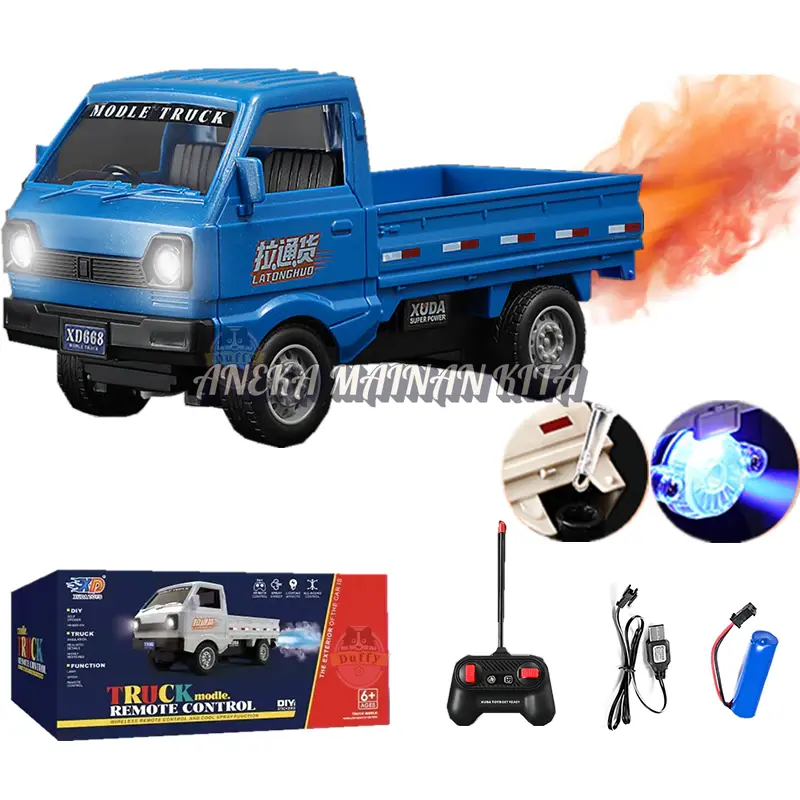 Mainan Mobil Remote Control Mobil L300 Mini Pick Up Bisa Keluar Asap Urban Trucks 1:24