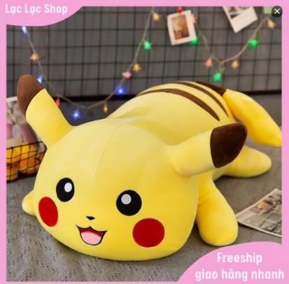 Gấu Bông Pikachu Màu Vàng Dáng Nằm