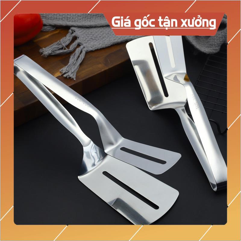 Kẹp Gắp Thức Ăn,Kẹp Gắp Đồ Chiên Nóng, Gắp Cá, Lật Thịt Nướng, Đồ Chiên Rán Đa Năng Bằng Inox Dài 26cm