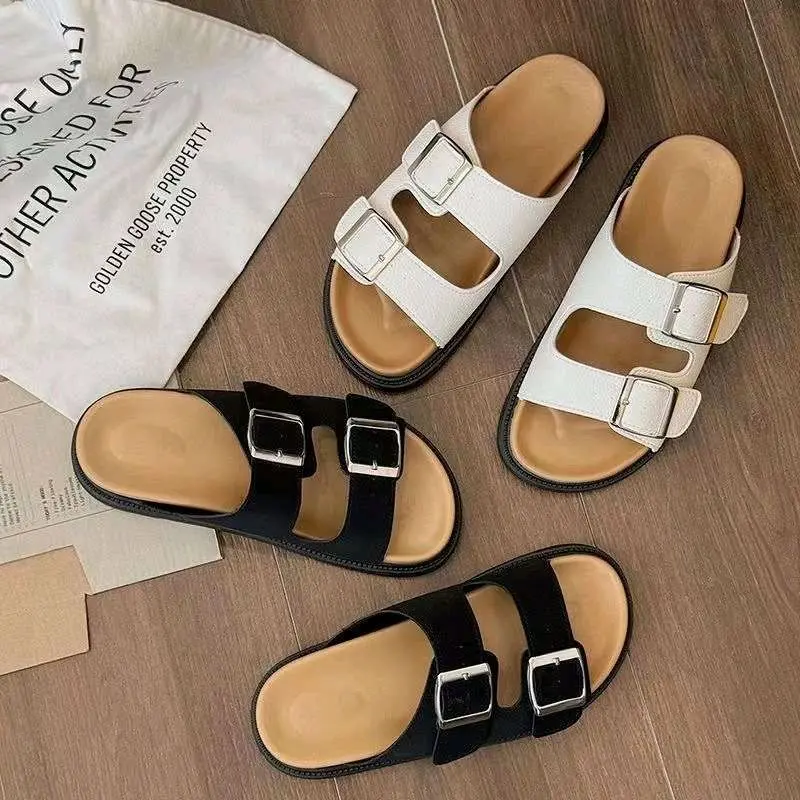 Dép quai ngang nữ phong cách etro có quai hậu và dép lê quai hậu khoá vuông dễ đi bền đẹp HM045 3