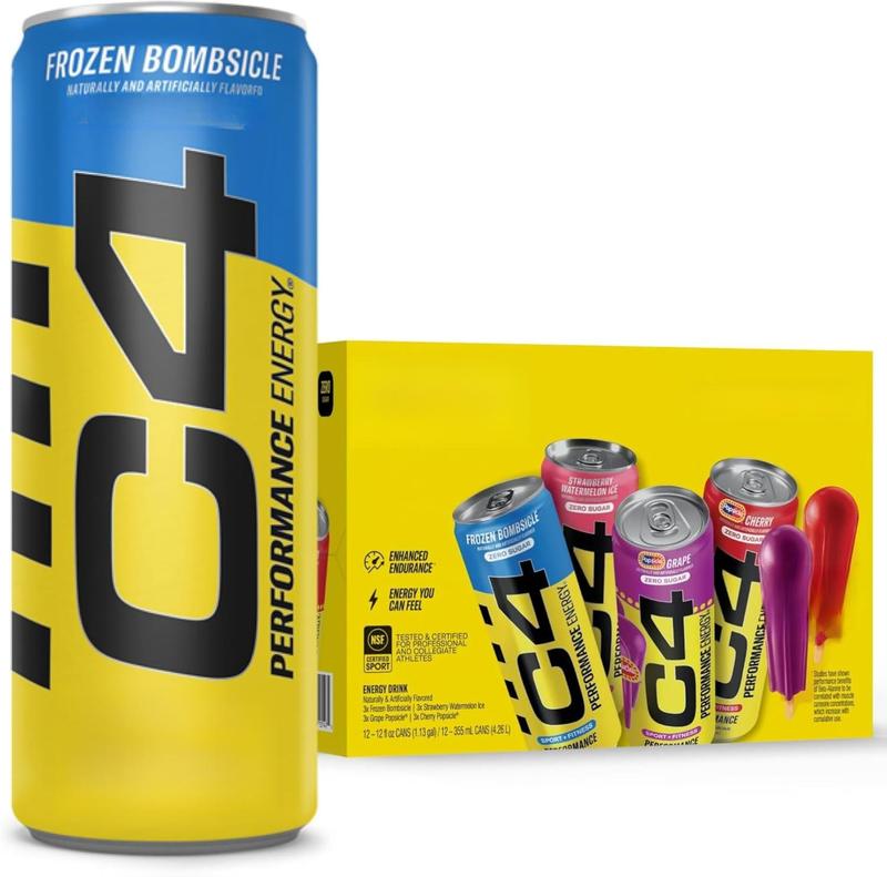 Cellucor C4 Energy Drink POPSICLE Variety Pack, Carbonated Sugar Free ...