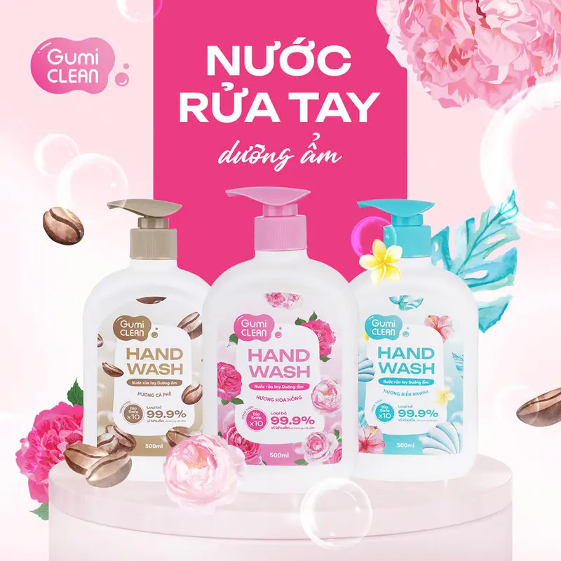 (Mall)(MUA 2 TẶNG 1) Nước Rửa Tay Gumi 500ML Bảo Vệ Khỏi 99.9% Vi Khuẩn Gây Bệnh Hỗ Trợ Cùng Đề Kháng Da Tự Nhiên 1