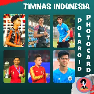 Polaroid Photocard pemain timnas Indonesia - Arhan Marselino Elkan Baggott Asnawi Witan Egy Maulana - Kartu Bola
