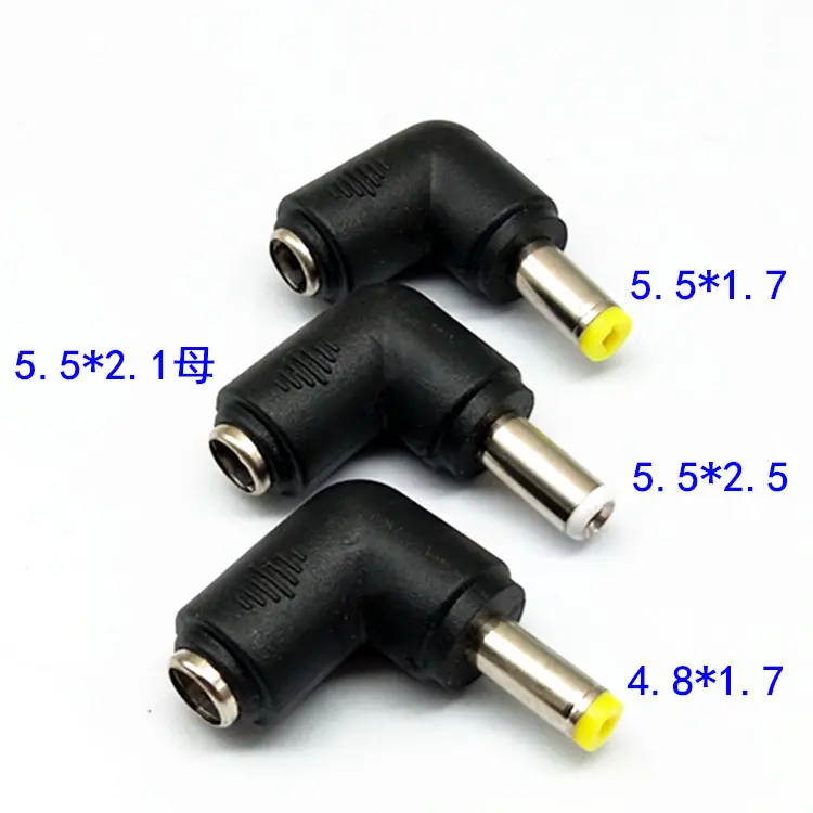 Bộ Chuyển Đổi nguồn DC, cái, DC5.*.Nữ chuyển sang.*.55.*.74.*.Khuỷu tay 90 độ, Loại L 1