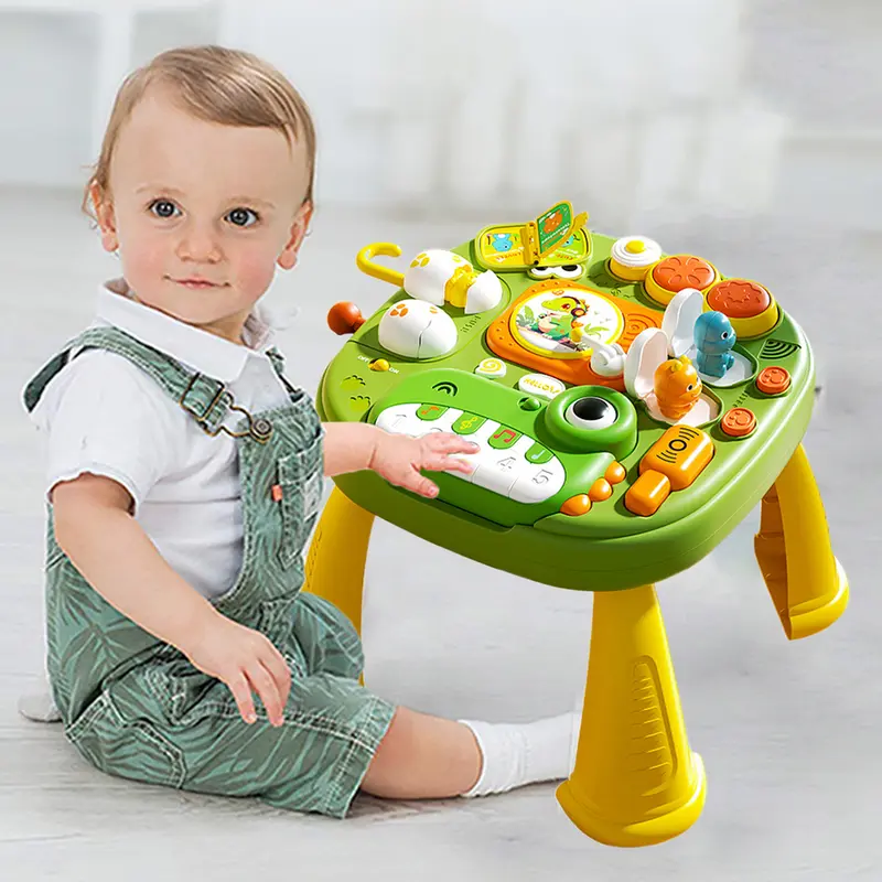 Baby Activity Table Toy Cartoon Dinosaur Learning Table Musical ...