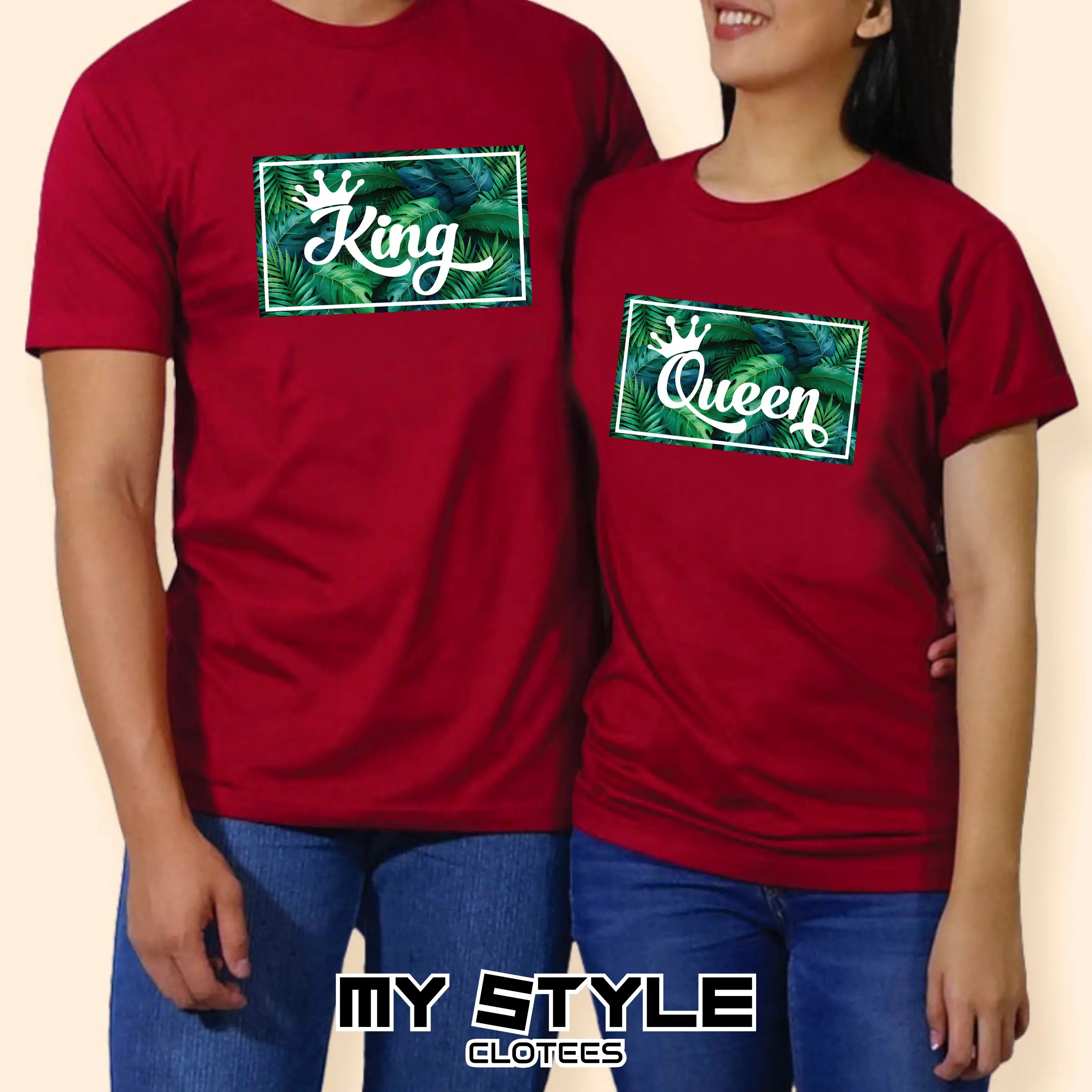 Couple design shirt king queen/baju couple design king queen/t shirt couple 024