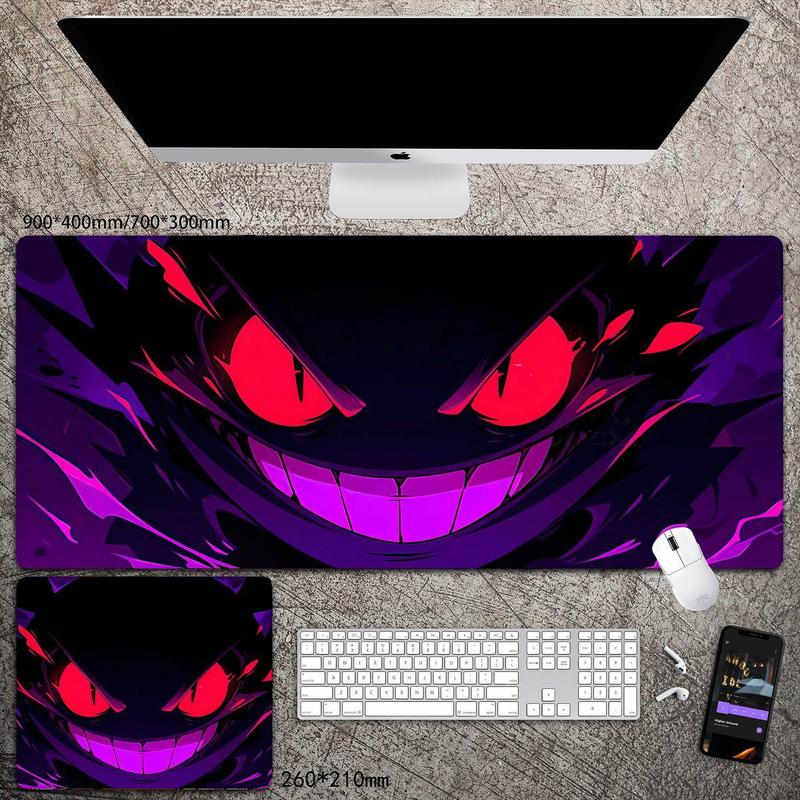 Product Introduction of Sanchengby314191 Pokemon Mouse Pad Oversized Desk Pad Mat Long Computer Office Large Keyboard Pad Two-Dimensional Animation Gengar 9