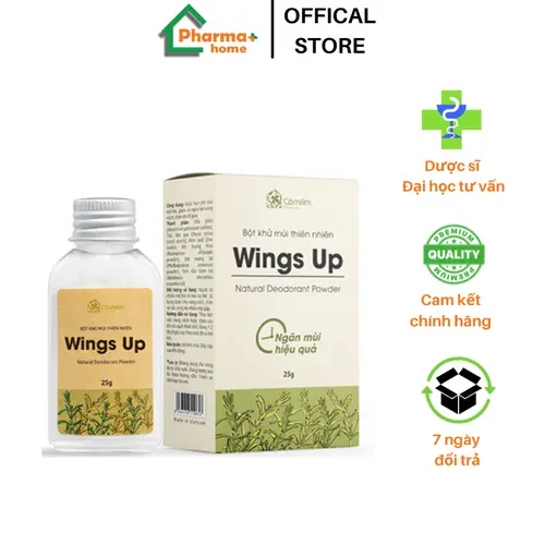 Bột Khử Mùi Wings Up Khử Mùi Hôi Chân Hôi Nách Giày Giảm Tiết Mồ Hôi Hôi Cỏ Mềm 25g