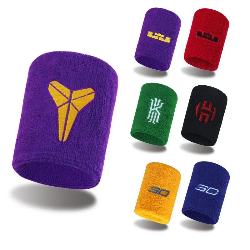 Basketball wrist guard male star Kobe Curry Irving breathable sweat fitness terry wrist strap protective gear