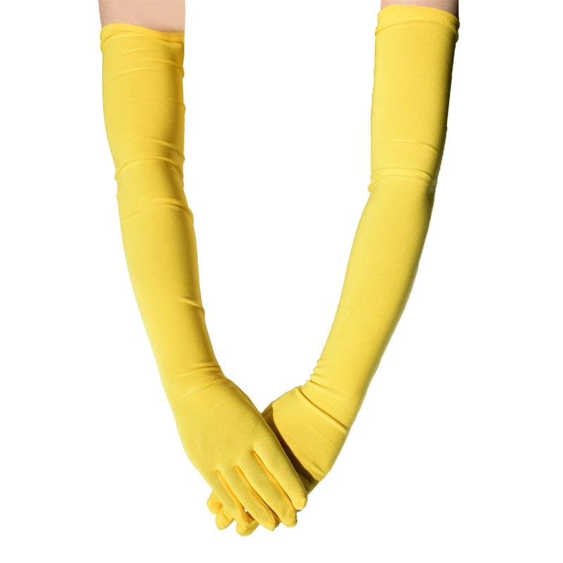 Product Introduction of 1920s Long Gloves Breathable Christmas Mardi Gras Dress Women Gloves Solid Color Elastic Wedding Party Bride Gloves 51