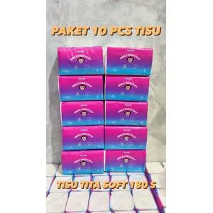 MCK - PROMO 10 Pack Tita Soft Facial Tissue 180 sheet Tisu Wajah Tisu Serbaguna Bukan Berbahan Kain Jadi Tidak Mudah Kotor 1