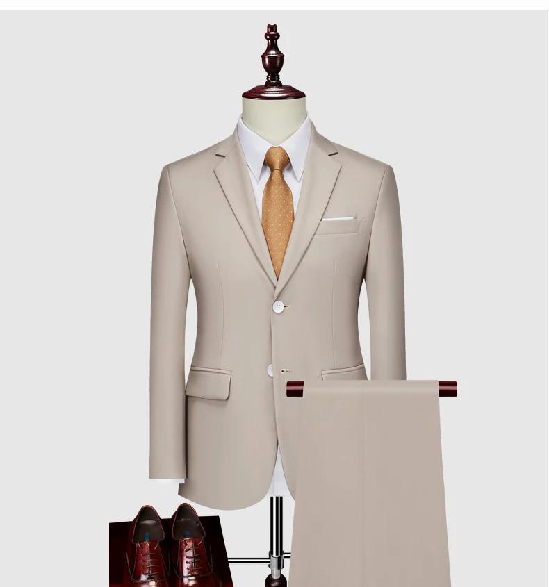 Product Introduction of (Jacket+Pants) Latest Men Suit Set Formal Blazers Slim Fit Business Tuxedo 2 Pcs Suit Groom's Wedding Dress Man Suit S-6XL 19