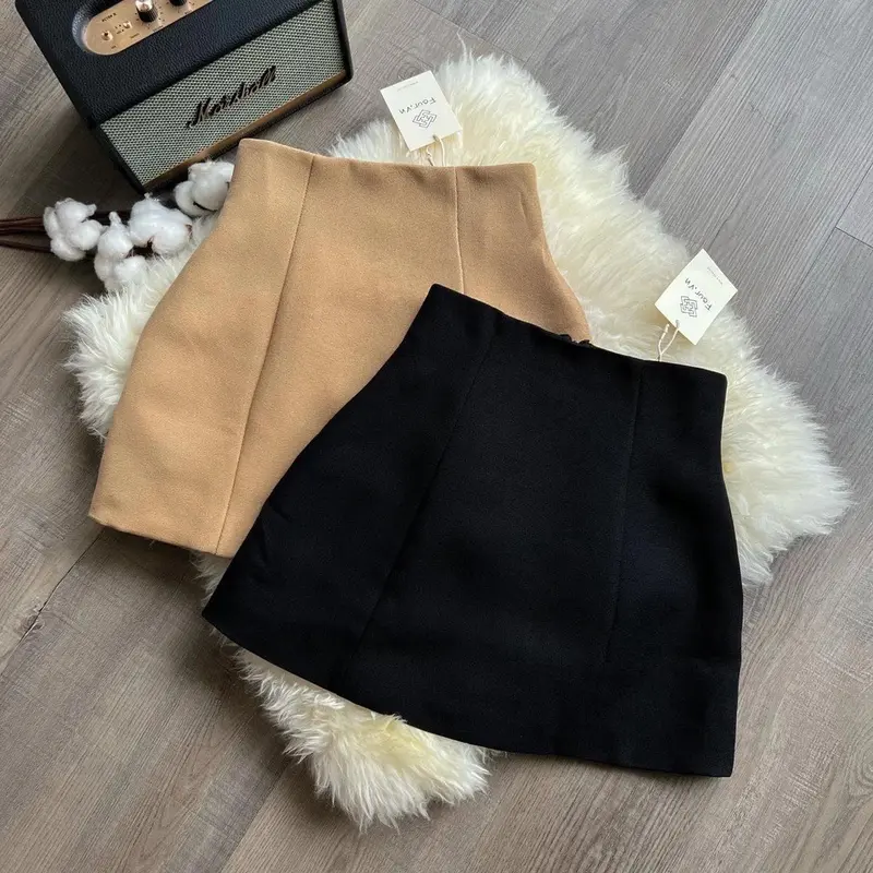 Chân váy A ngắn lưng cao dáng công sở ôm xòe M089 0