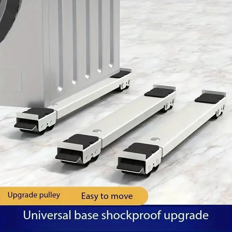 Stainless Steel Washing Machine Base, Durable Adjustable Length Anti-slip & Anti-rust Washing Machine Stand, Easy To Assemble Large Appliance Base 5