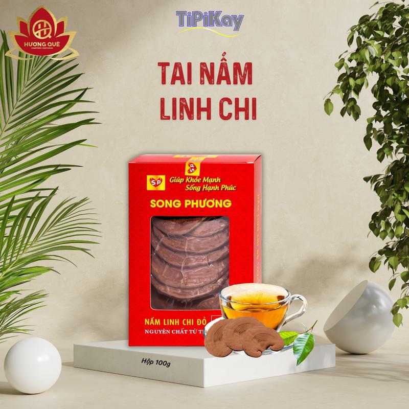 Tai Nấm Linh Chi Song Phương Hộp 100g  - TiPiKay Shop