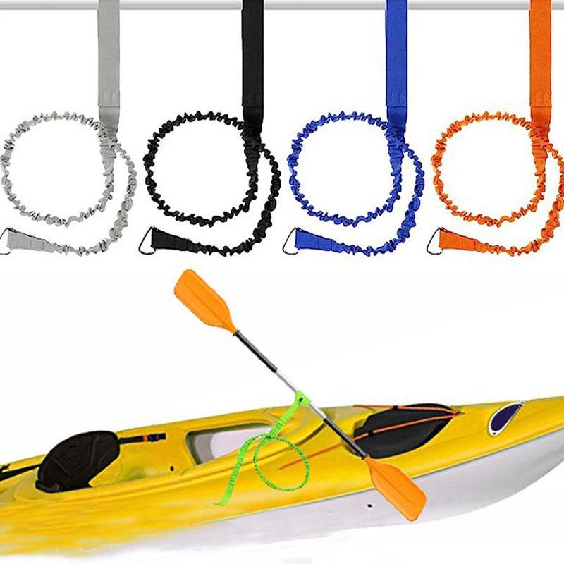 Product Introduction of Nylon Kayak Canoe Paddle Leash Safety Lanyard Fishing Rod Leash Safety Holder Tie Rope with Carabiner Clip 0