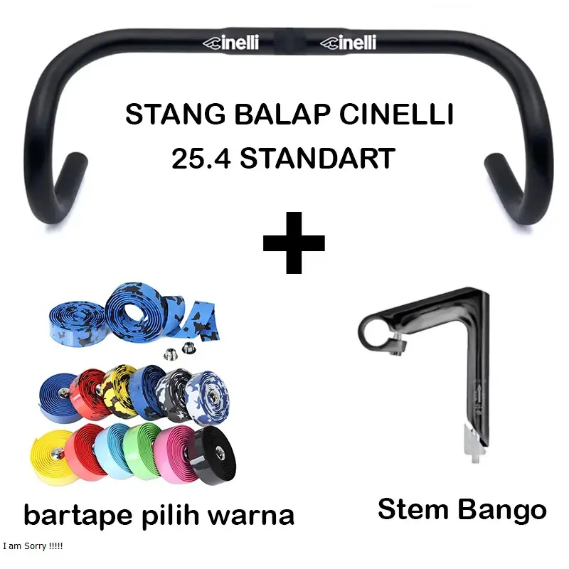 Dropbar Road Bike Cinelli Standart 25.4x420mm Stang Sepeda Balap Fixie Handlebar Gravel Fixed Gear Surly Federal MTB DLL Outdoor