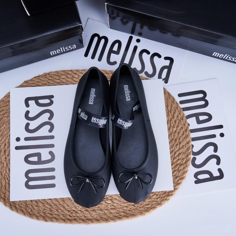 Product Introduction of Fashion Casual 2023 New Melissa Bowknot Pointed Toe Ballet Shoes Niche French Style Evening Flat Beach Shoes 8
