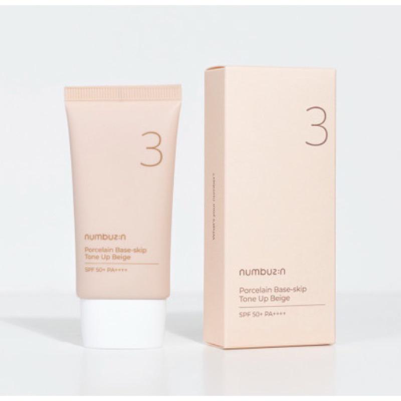 Product Introduction of Kem Chống Nắng Nâng Tone Trắng Hồng Numbuzin No.3 Porcelain Base-skip Tone Up Beige 50ml 17