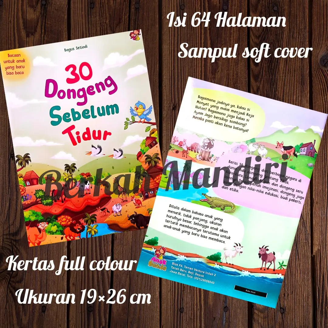 Buku 30 Dongeng Sebelum Tidur Full Color (19×26cm) Anak