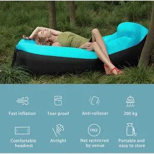 Kursi Malas Angin Sofa Airbed Inflatable Lazy Bean Bag 230x70cm Mudah Dibawa